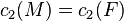 c_2(M)=c_2(F)