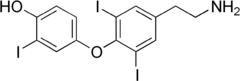 Skeletal formula of 3,3',5-triiodothyronamine