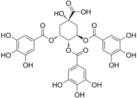 Chemical structure of 3,4,5-tri-O-galloylquinic acid