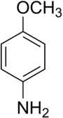 Skeletal formula of p-anisidine