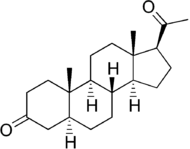 Skeletal formula of 5α-dihydroprogesterone