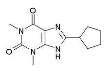 Skeletal formula of 8-CPT