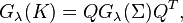 G_\lambda(K)=QG_{\lambda}(\Sigma)Q^T,