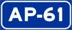 Autopista AP-61 shield}}