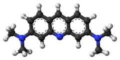 Ball-and-stick model of the acridine orange molecule