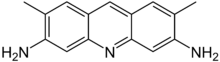 Skeletal formula of acridine yellow