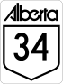 Alberta Highway 34 shield