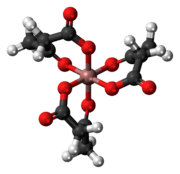 Ball-and-stick model of the aluminium acetoacetate molecule