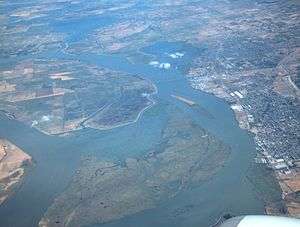 Sherman Island lies north of the town of Antioch, California.