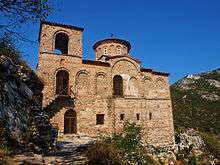 South view of a two-storied medieval church