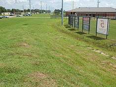 Berm toward mid right field