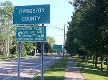 Signs for Caledonia, Livingston County