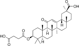 Skeletal formula of carbenoxolone