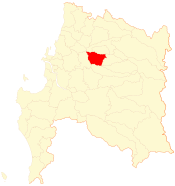 Location of the Bulnes commune in the Biobío Region