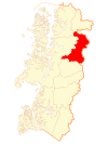 Location of the Coihaique commune in Los Aisén Region