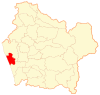 Map of Saavedra commune in Araucanía Region