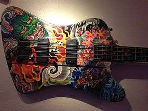 Bass guitar of Nikki Sixx.