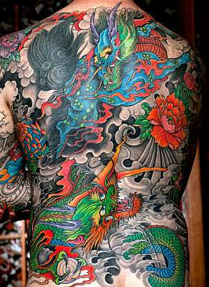Custom Japanese backpiece tattoo by Greg James