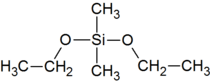 Structural formula of dimethyldiethoxysilane