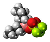 Space-filling model of the DBBT molecule