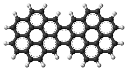 Ball-and-stick model of the dicoronylene molecule