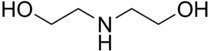 Skeletal formula of diethanolamine