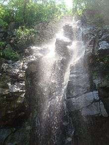 Cascade on one of the town's hills.