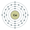 Germanium's electron configuration is 2, 8, 18, 4.