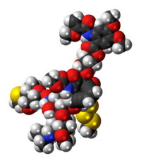 Ball-and-stick model of the Esperamicin A1 molecule