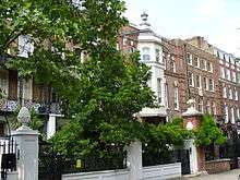 Exterior of rather grand town-houses