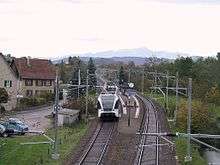 A THURBO Stadler GTW S35 train at Guntershausen, 2005.