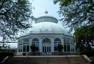 Dome-shaped glass building