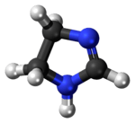 Ball-and-stick model of the imidazoline molecule