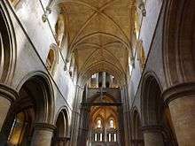 Inside the church at St Cross