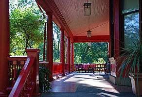 Veranda added to the John Thompson House in 1904.