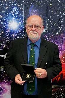 John Brown receiving the Gold Medal of the Royal Astronomical Society