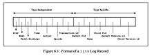 Format of a link log record