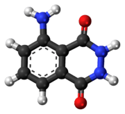 Ball-and-stick model of luminol