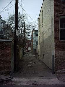 Luzerne alleyway before gating and greening