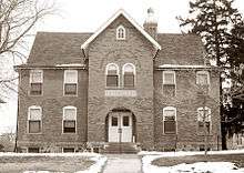 front view of Cook Hall; ENTOMOLOGY is engraved on front above door