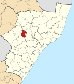 Location in KwaZulu-Natal