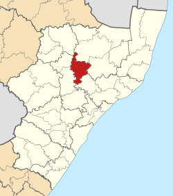 Location in KwaZulu-Natal