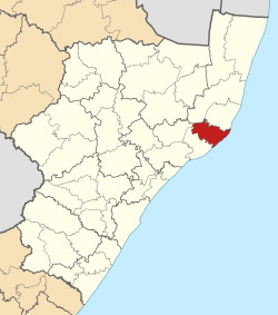 Location in KwaZulu-Natal