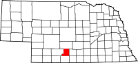 State map highlighting Gosper County