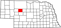 State map highlighting Hooker County