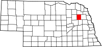 State map highlighting Stanton County