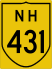National Highway 431 marker