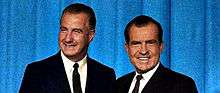 Nominees Agnew (left) and Nixon (right)