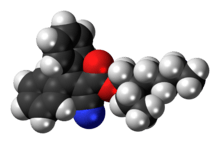 Space-filling model of octocrylene