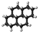 Ball-and-stick model of the perhydropyrene molecule